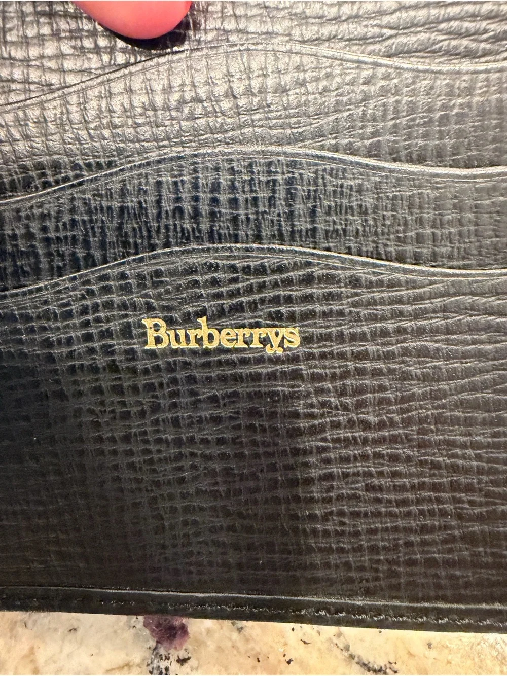 Authentic Burberry Men's Black Leather Bi-Fold Wallet - Classic Style